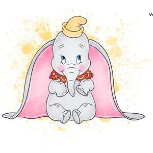 Dumbo Clipart,dumbo, Dumbo Png, Dumbo Print, Elephant Baby Clipart ...