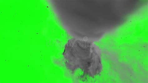 Tornado Storm Hurricane Debris Green Screen 3d Rendering Animation Stock Video Video Of