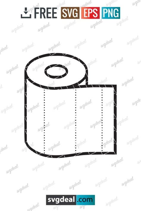 Free Toilet Paper Roll Svg - SVGDeal.com