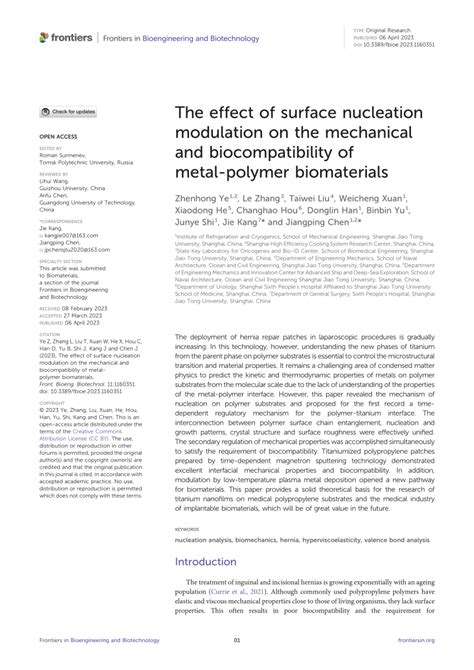 Pdf The Effect Of Surface Nucleation Modulation On The Mechanical And