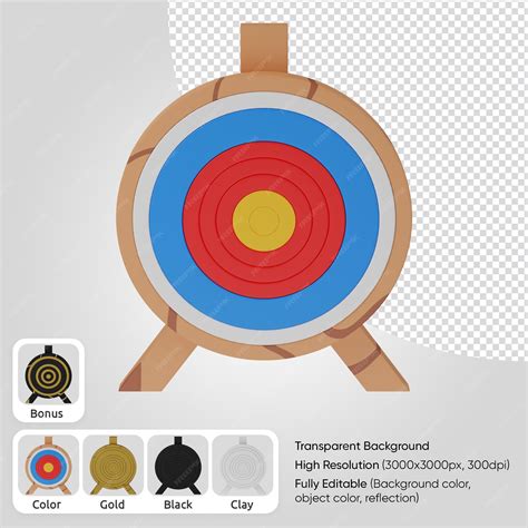 Premium PSD | 3d archery target