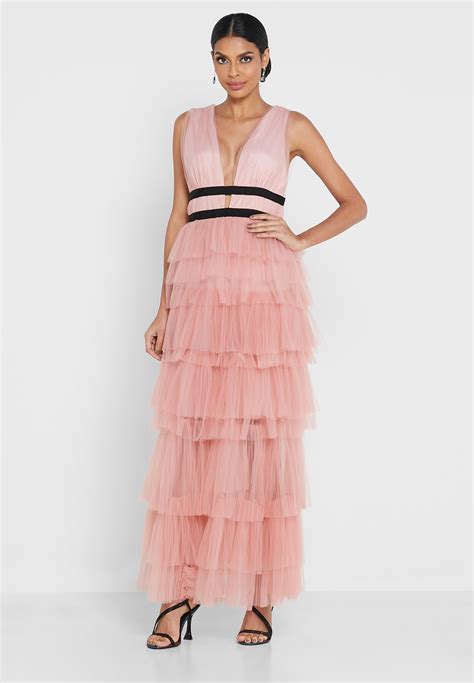 Buy True Decadence Pink Pleated Skater Dress For Women In Mena Worldwide