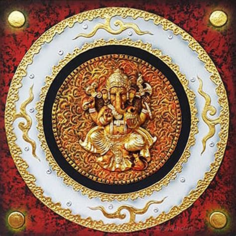 3D Lord Ganesha Painting on canvas for sale l Royal Thai Art