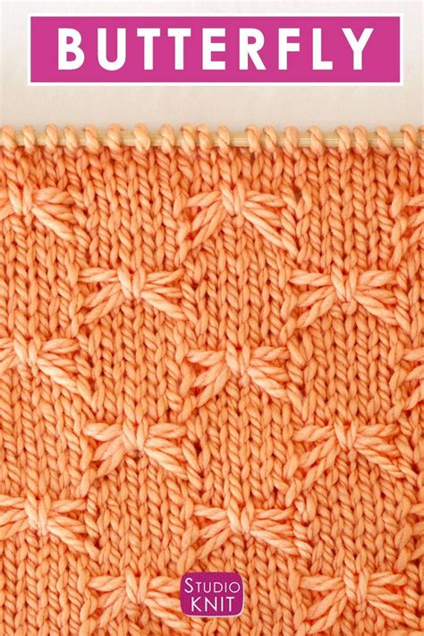 How To Knit The Butterfly Stitch Pattern Instruction Butterfly