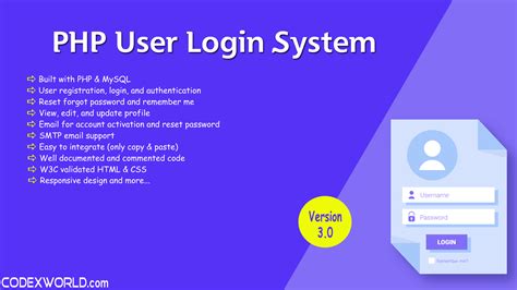 Php User Login System Codexworld