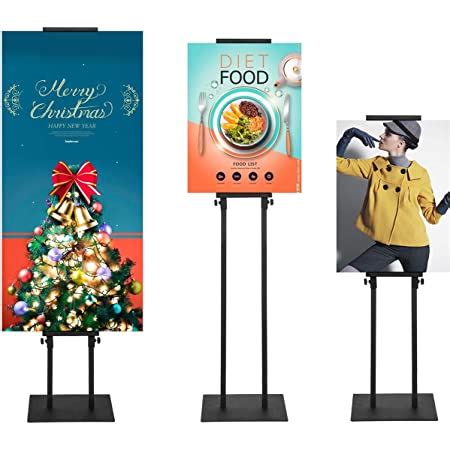 Amazon HUAZI Double Sided Poster Stand Floorstanding Sign Stand