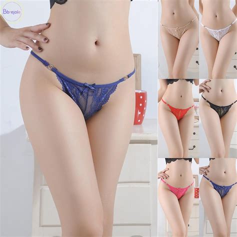 Lace Thong Womens Sexy G String Panties See Through Ultra Thin Low Rise