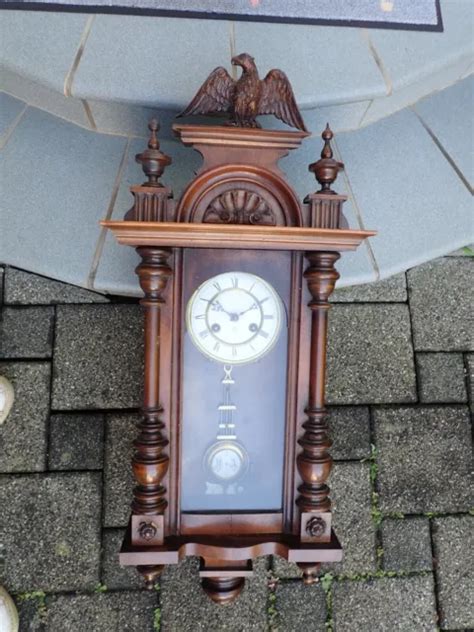 Antike Wanduhr Gr Nderzeitregulator Nussbaum Um Uhrwerk Von