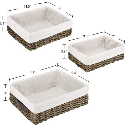 Anwelynd Cestas De Almacenamiento De Mimbre Para Organizar El Ba O