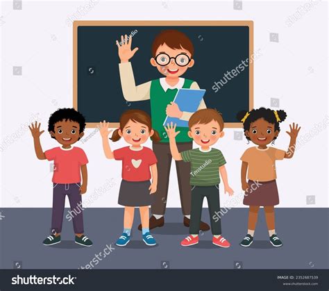 Back School Teacher Teaching Her Students Stock Vector 59 Off