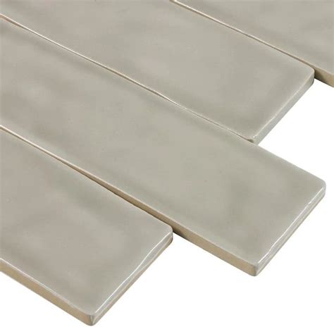 Boutique Ceramic Crafted Greige 2 12 In X 8 In Glazed Ceramic Subway Wall Tile 013 Sq Ft