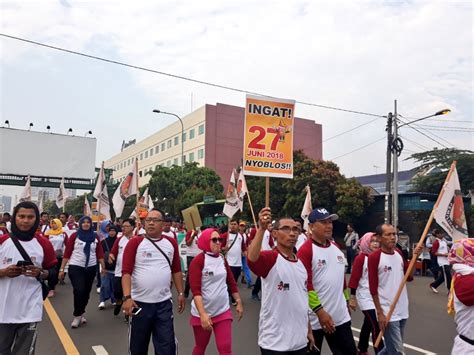 KPU Kota Bekasi Gelar Jalan Sehat Guna Sosialisasi