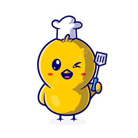 Pato De Dibujos Animados Creativos Dibujados A Mano De Vector Como Ilustración De Chef Png