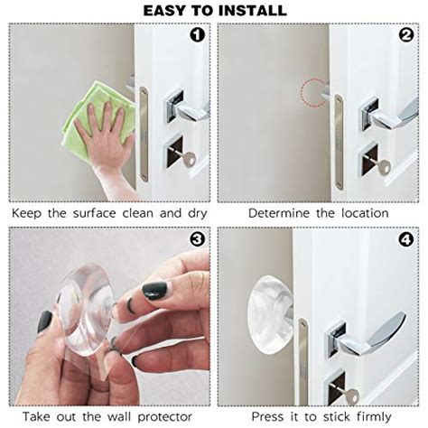 12 Pack Door Stoppers Wall Protector Larger Silicone Door Handle