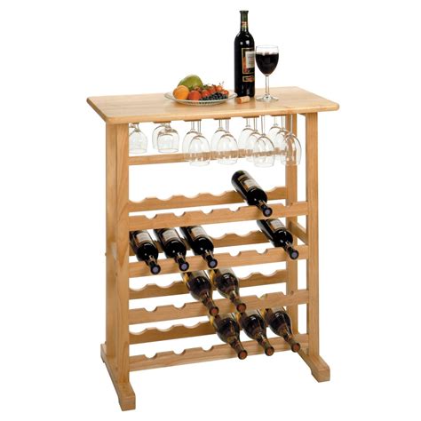 Winsome 24-Bottle Wine Rack with Glass Rack by OJ Commerce 83024 - $81.16