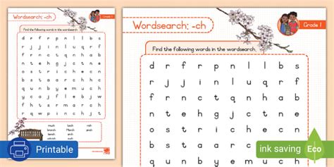 Grade Phonics Ch Wordsearch L Enseignant A Fait