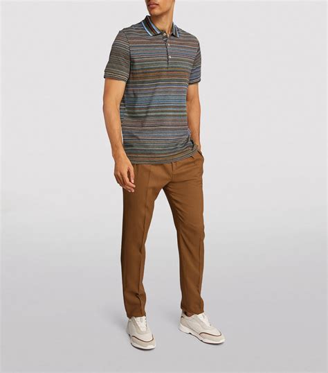 Missoni Multi Space Dyed Striped Polo Shirt Harrods Uk