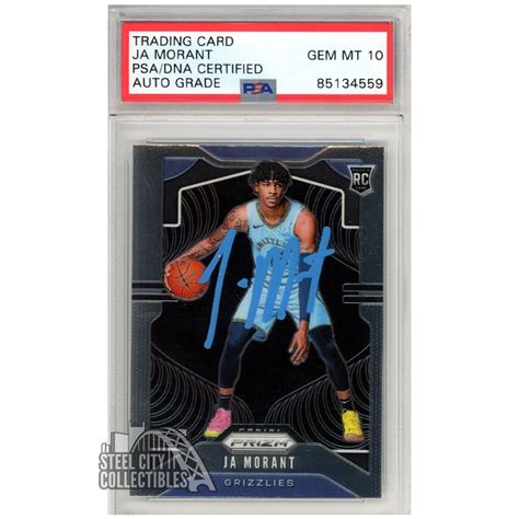 Ja Morant 2019 20 Panini Prizm Autograph Rookie Card 249 PSA DNA 10