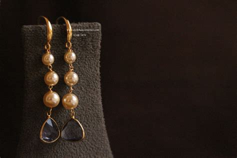 Earrings With Pearl And Cz Stone Moksha Accessories