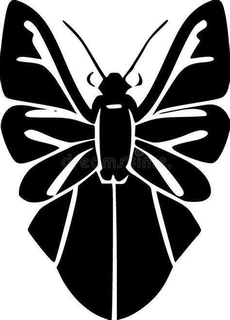 Black and White Illustration of a Butterfly Stock Illustration ...