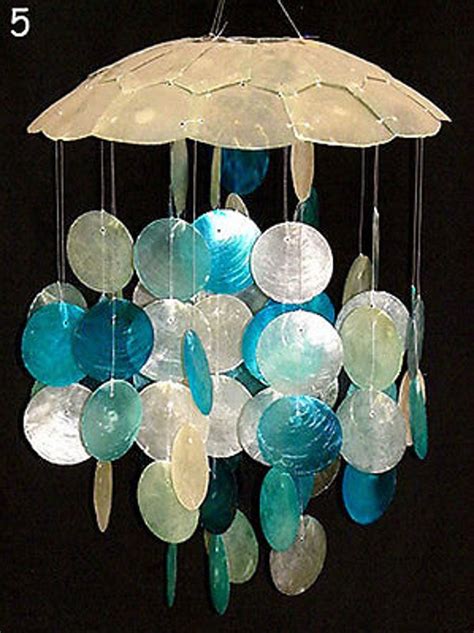 Capiz Shell Wind ChimesNautical Seashell Decor 5 Colorful Etsy