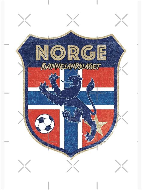 "Norway (Norge) Womens Football Team Crest" Poster for Sale by Numero14 ...