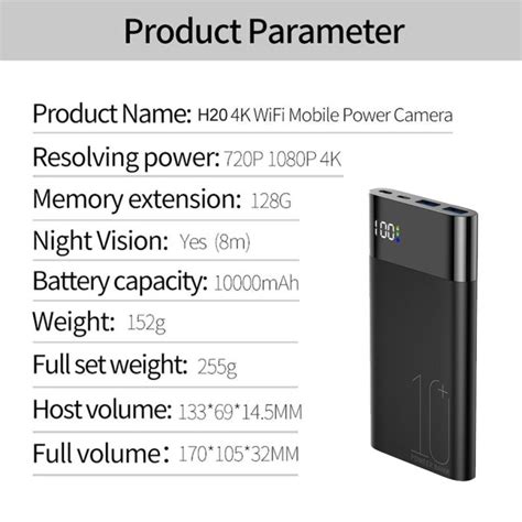 Wifi Powerbank Full Hd Gizli Kamera Gizli Güvenlik Kamera