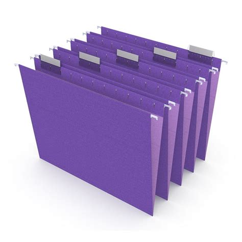 Staples Hanging File Folders 5 Tab Letter Size Purple 25box 419200