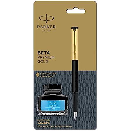 Parker Beta Premium FP CT Fountain Pen With Free Ink Cart Silver