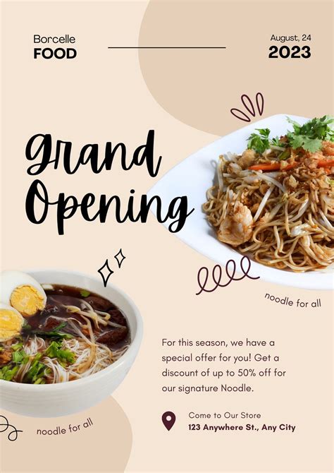 Restaurant Grand Opening Flyer