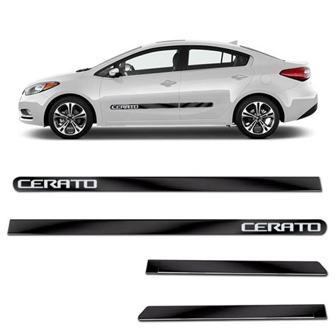 Kit Largo de Friso Preto Lateral Cerato 4 Portas Shekparts Acessórios