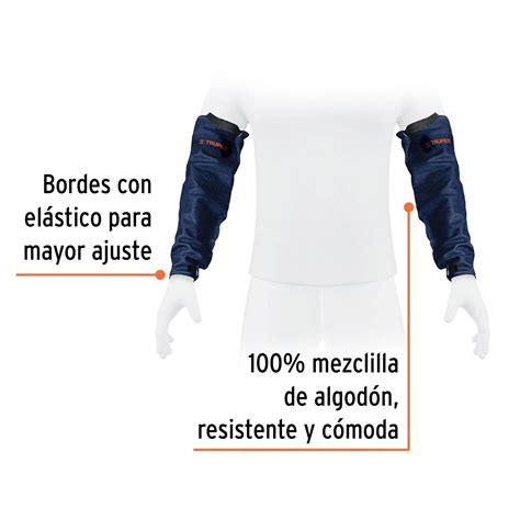 Protección para soldar mangas de mezclilla Truper Protectores Para