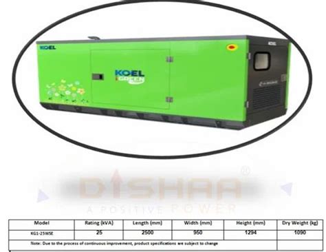 25 Kva Kirloskar Diesel Generator At Rs 357457piece Kirloskar