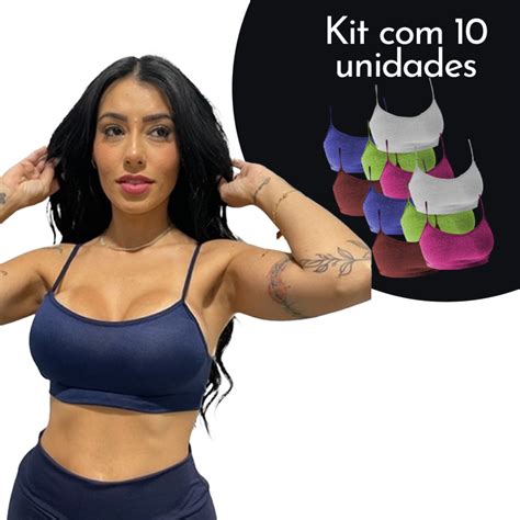 Kit Tops Fitness Alcinha Top Bojo Remov Vel Perfeito