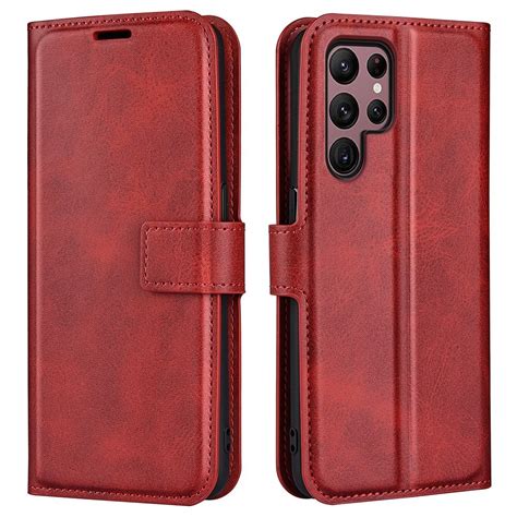 Lunso Samsung Galaxy S Ultra Cover Bookcase Hoes Rood