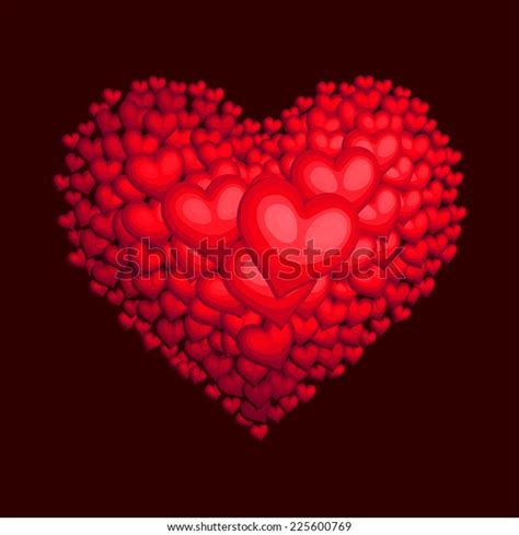 Heart Shape Consist Small Hearts Eps8 Stock Vector Royalty Free