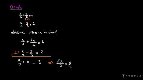 Denklem Sistemleri Rnek Sorular Konu Anlat M Videolu Rnek Soru