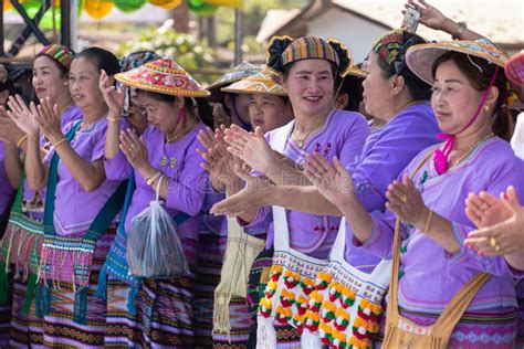 Group of Shan or Tai Yai Ethnic Group Living in Parts of Myanmar and Thailand in Tribal Dress Do ...