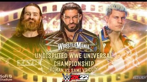 Roman Reigns Vs Sami Zayn Vs Cody Rhodes Wwe Universal Championship