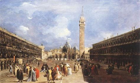 The Piazza San Marco towards the Basilica, 1760 - 1765 - Francesco Guardi - WikiArt.org