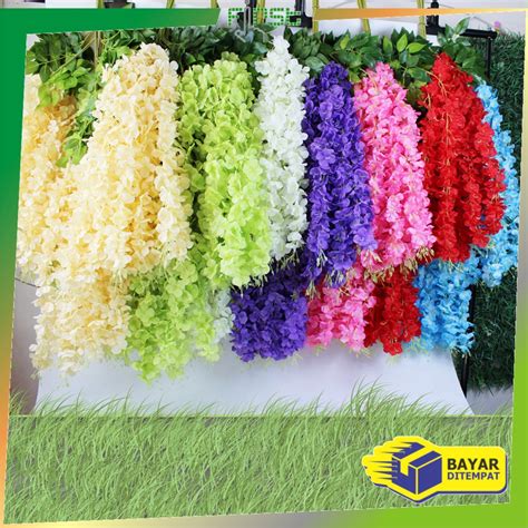 Jual Fh C Bunga Hias Wisteria Ornamen Bunga Artificial Wisteria