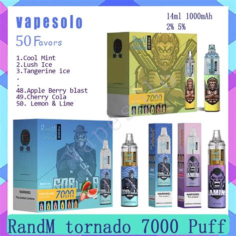 Original Randm Tornado 7000 Puff E Cigarette 14 Ml Pod Mesh Coil 50