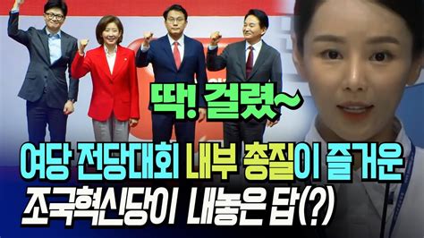 여당 전당대회 내부총질이 즐거운 조국혁신당이 내놓은 권고 Youtube