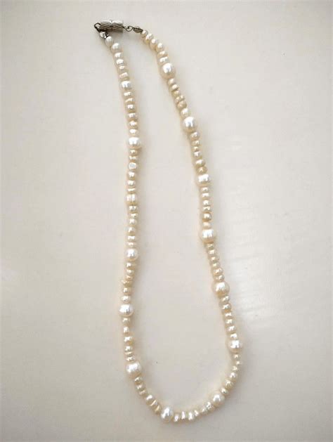 Simple Pearl Necklace Kalung Mutiara Air Tawar On Carousell