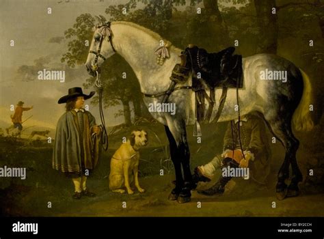 Aelbert Cuyp Niederlande Holl Ndische Maler Malerei Grauen Pferd In