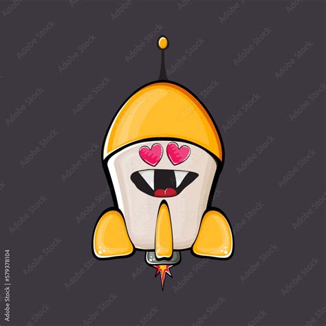 Rocket spaceship character. Cartoon space rocket isolated on space ...