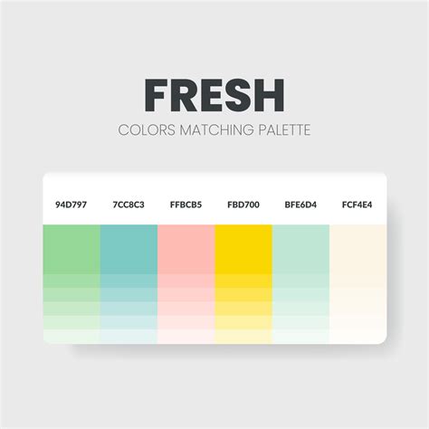 Les Palettes De Couleurs Fraîches Ou Les Schémas De Couleurs Sont Des Combinaisons De Tendances