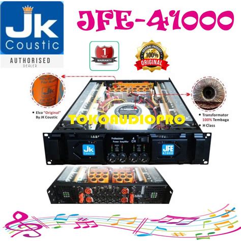 Jual Power Amplifier JK Coustic JFE41000 4 Channel Power Ampli Jk