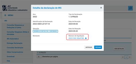 Nota de liquidação do IRS como obter e interpretar este documento