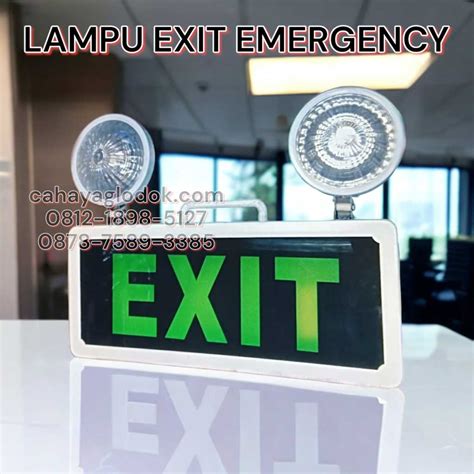 Jual Lampu Exit Mata Kucing X W Led Terbaru Cahaya Glodok